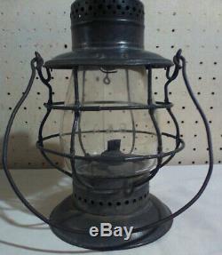 Vintage Dietz New York Central No. 6 Railroad Lantern, Bell Bottom, B & A Globe