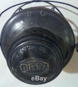 Vintage Dietz New York Central No. 6 Railroad Lantern, Bell Bottom, B & A Globe