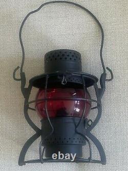 Vintage Dietz No. 999 Railroad Kerosene Lantern withRuby Red Globe