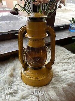Vintage Dietz Railroad Amber Glass Lantern Chicago Park District