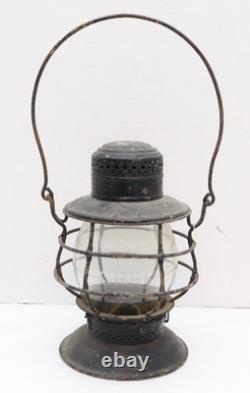 Vintage Dietz Railroad Lantern Lamp Clear Globe Bell Bottom