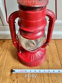 Vintage Dietz Railroad Oil Lantern No 2 D-Lite USA Made NY RED 1944 13H