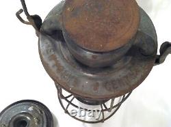 Vintage Dietz Vesta New York Central Railroad Short Lantern With Embossed Globe