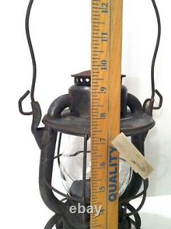 Vintage Dietz Vesta New York Central Railroad Short Lantern With Embossed Globe