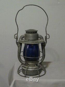Vintage Dietz Vesta RDG Railroad Lantern Dietz Blue Globe