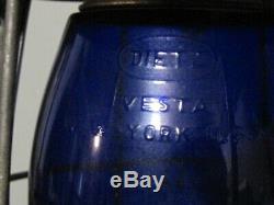 Vintage Dietz Vesta RDG Railroad Lantern Dietz Blue Globe