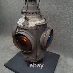 Vintage Dressel Arlington NJ Railroad 4-Way Switch Lantern Lamp Signal