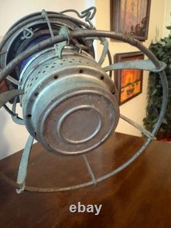 Vintage Dressel Central Railroad of NJ Hand Lantern Kopp Colbalt Blue Globe