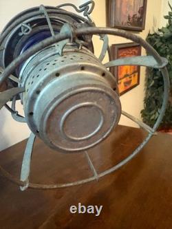 Vintage Dressel Central Railroad of NJ Hand Lantern Kopp Colbalt Blue Globe