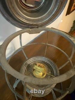 Vintage Dressel Central Railroad of NJ Hand Lantern Kopp Colbalt Blue Globe