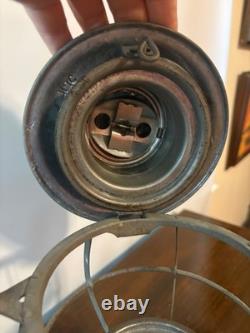 Vintage Dressel Central Railroad of NJ Hand Lantern Kopp Colbalt Blue Globe