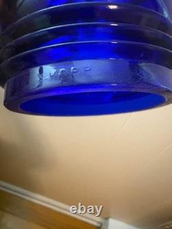 Vintage Dressel Central Railroad of NJ Hand Lantern Kopp Colbalt Blue Globe