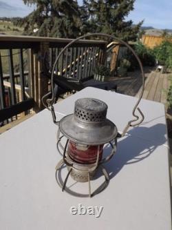 Vintage Dressel Great Northern Railway Lantern Red Globe G. N. RY