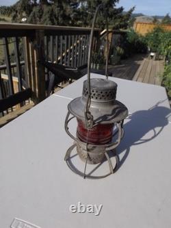 Vintage Dressel Great Northern Railway Lantern Red Globe G. N. RY