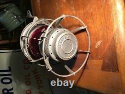 Vintage Dressel N. Y. C. S. Railroad Lantern With Red Embossed Cnx Glass Globe