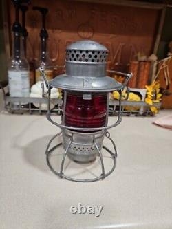 Vintage Dressel Railroad Lamp With Red Globe