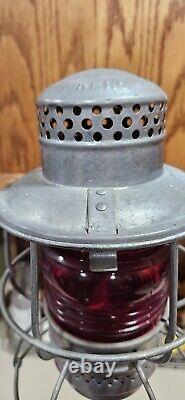 Vintage Dressel Railroad Lamp With Red Globe