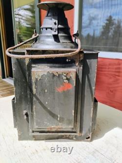 Vintage Dressel Railway Lamp & Signal Co Arlington NJ USA Red Lantern 17.5 Tall
