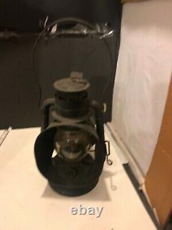 Vintage ERIE RAILROAD Dietz Ideal Inspector Lamp lantern oil RR