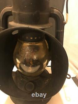 Vintage ERIE RAILROAD Dietz Ideal Inspector Lamp lantern oil RR