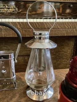 Vintage Electric Lantern Flashlight Lot Railroad Signal KD Flare Streamline 5 Pc