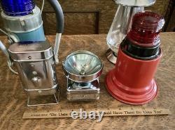 Vintage Electric Lantern Flashlight Lot Railroad Signal KD Flare Streamline 5 Pc