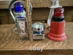 Vintage Electric Lantern Flashlight Lot Railroad Signal KD Flare Streamline 5 Pc