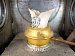 Vintage English Railway Railroad Break Signal Lamp w Original Burner