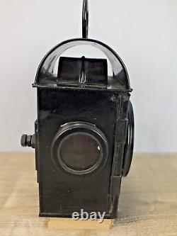 Vintage English Railway Railroad Break Signal Lamp w Original Burner