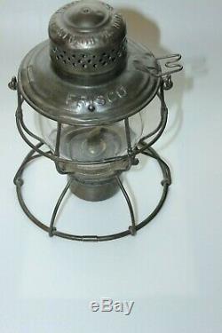 Vintage Frisco Railroad Lantern Handlan Buck Mfg Co St. Louis Mo. Embossed