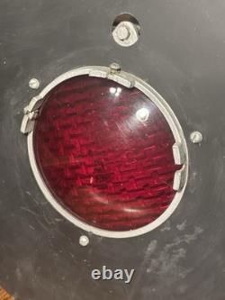 Vintage Full Size Western Railroad Supply Co WRRS Red Glass Signal Light Housing
