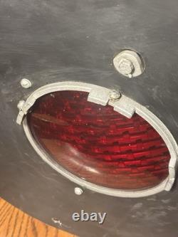 Vintage Full Size Western Railroad Supply Co WRRS Red Glass Signal Light Housing