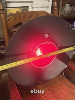 Vintage Full Size Western Railroad Supply Co WRRS Red Glass Signal Light Housing