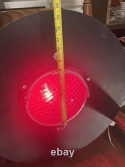 Vintage Full Size Western Railroad Supply Co WRRS Red Glass Signal Light Housing
