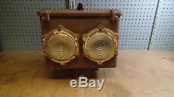 Vintage General Railway Signal Co. Railroad Train Crossing Double Sided 4 Lenses