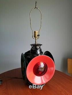 Vintage HANDLAN St. Louis Railroad Switch Lamp Train Lantern Signal 4-way