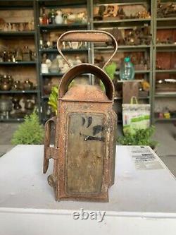 Vintage Hand Crafted Iron A. Murcott & Co. England Handheld Railway Lantern Lamp