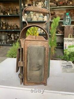 Vintage Hand Forged Iron A. Murcott & Co. England Handheld Railway Lantern Lamp
