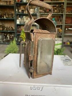 Vintage Hand Forged Iron A. Murcott & Co. England Handheld Railway Lantern Lamp