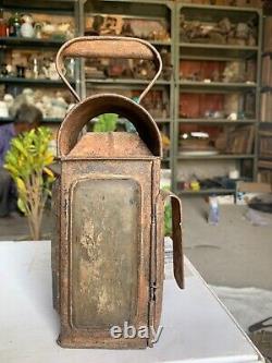 Vintage Handcrafted Iron A. Murcott & Co. England Handheld Railway Lantern Lamp