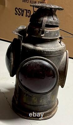 Vintage Handlan St. Louis 4 Railroad Switch Lantern Light NEEDS TLC