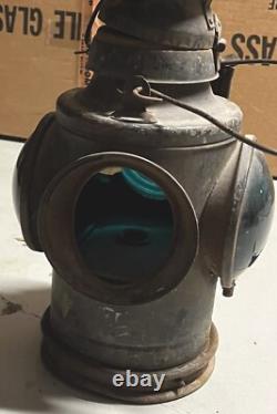 Vintage Handlan St. Louis 4 Railroad Switch Lantern Light NEEDS TLC