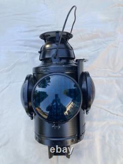 Vintage Handlan St Louis USA 4 Way Railroad Signal Lantern Light Lamp