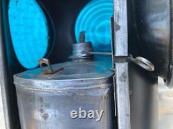 Vintage Handlan St Louis USA 4 Way Railroad Signal Lantern Light Lamp