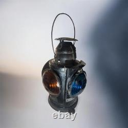 Vintage Handlan St. Louis USA Railroad Signal Lantern Multi-Color Lenses