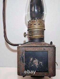 Vintage Handlan Wall Mount Caboose Railroad Lantern Lamp & Wall Bracket
