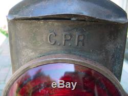 Vintage Hiram L. Piper Railroad CPR Caboose Switch Lantern