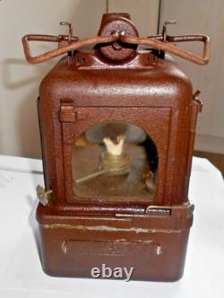 Vintage Ingatestone Uk Railway Station Lamp Kerosene Lantern With 4 Sided Light