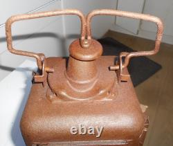Vintage Ingatestone Uk Railway Station Lamp Kerosene Lantern With 4 Sided Light