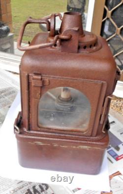Vintage Ingatestone Uk Railway Station Lamp Kerosene Lantern With 4 Sided Light
